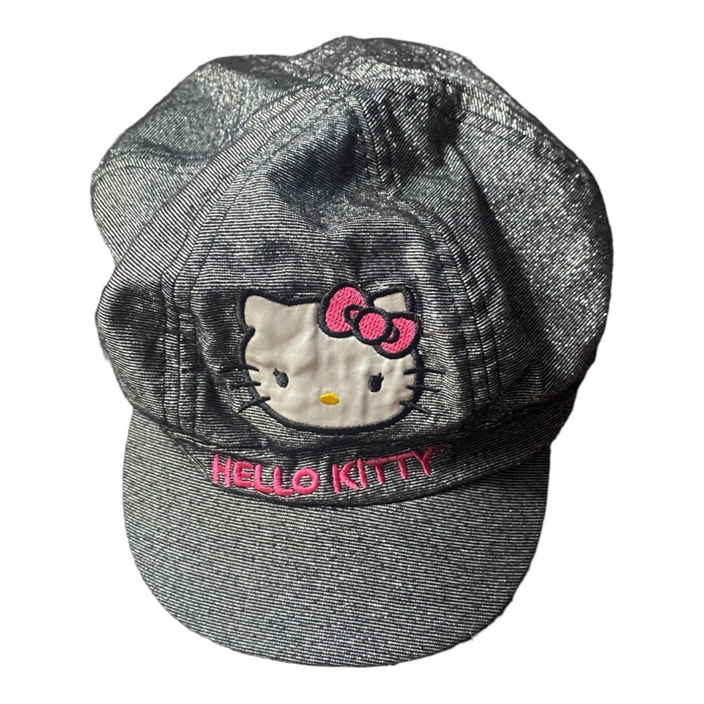 2011 Hello Kitty Girls Derby Hat Sparkly Dark Gray Cap One Size Fits All Sanrio